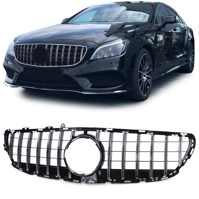 Grill Mercedes CLS C218 Facelift 14-18 GT Design Zwart/Chroom