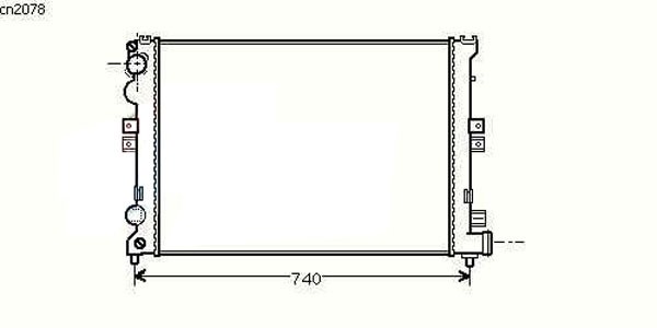 Radiator LANCIA ZETA 99-03 670x470x23 2.0I 16V +AC