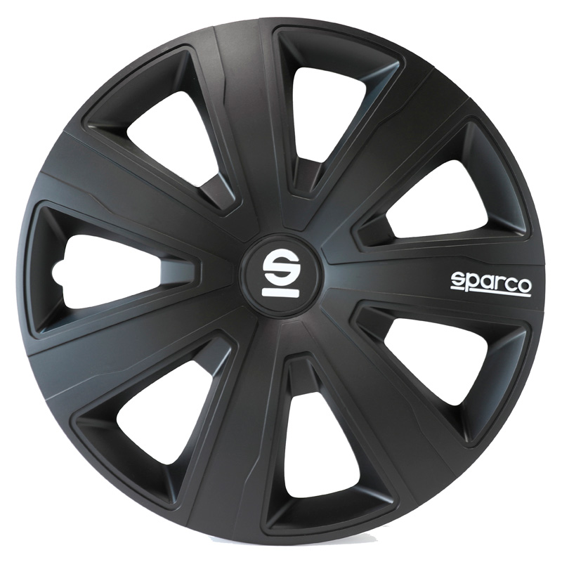 Sparco Wieldoppen Palermo - 16-inch - Zwart - Set van 4 stuks