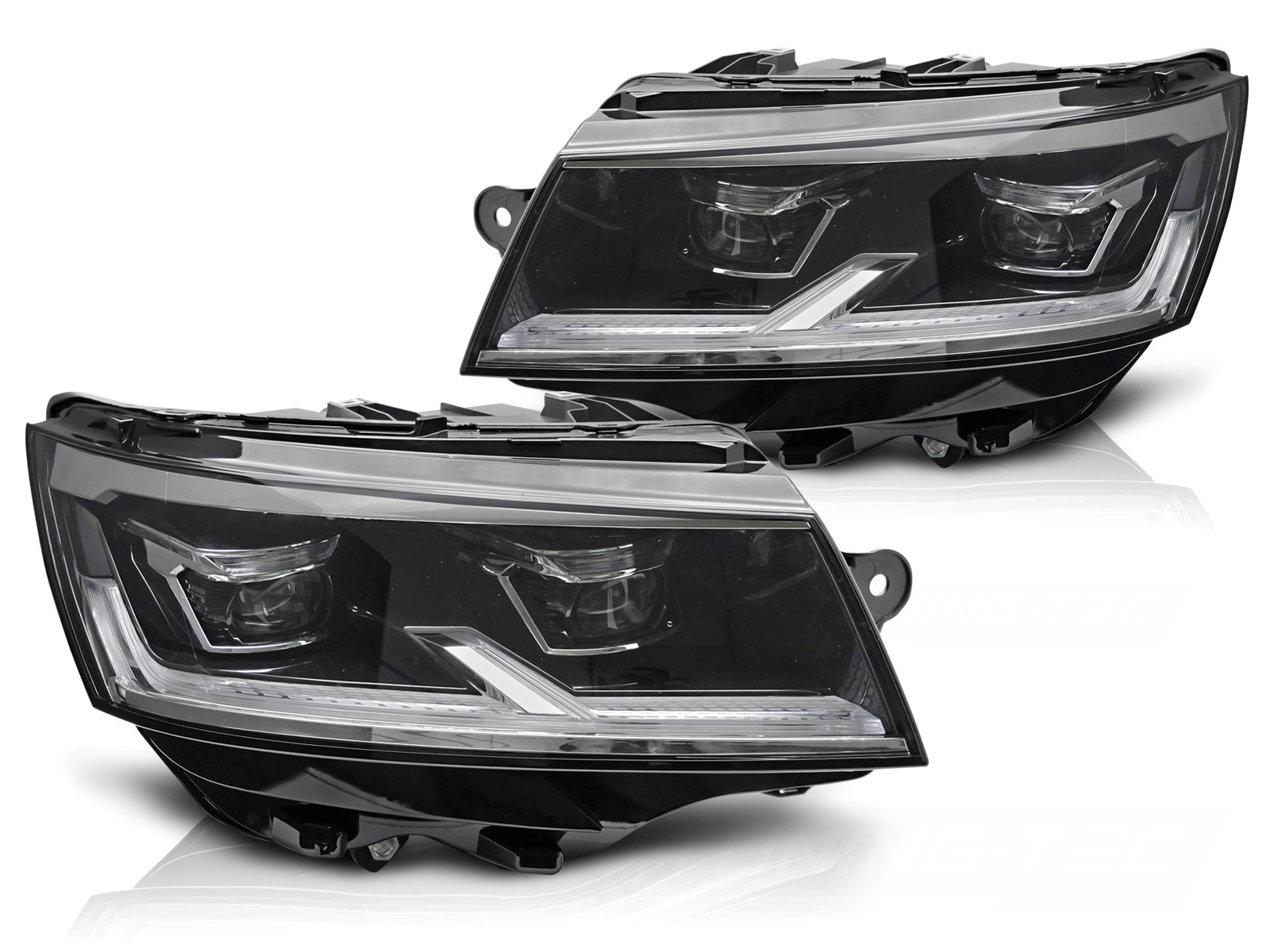 Koplampen VW T6.1 Multivan/Transporter FULL LED Dynamic Tube Black