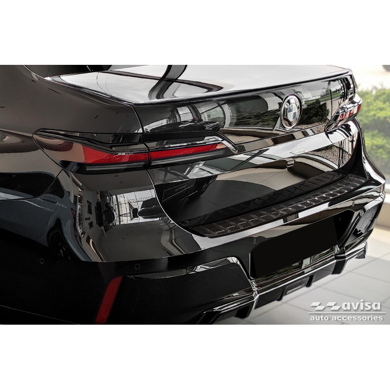 Echt 3D Carbon Achterbumperprotector  BMW 7-Serie G70 Sedan M-Pakket 2023-