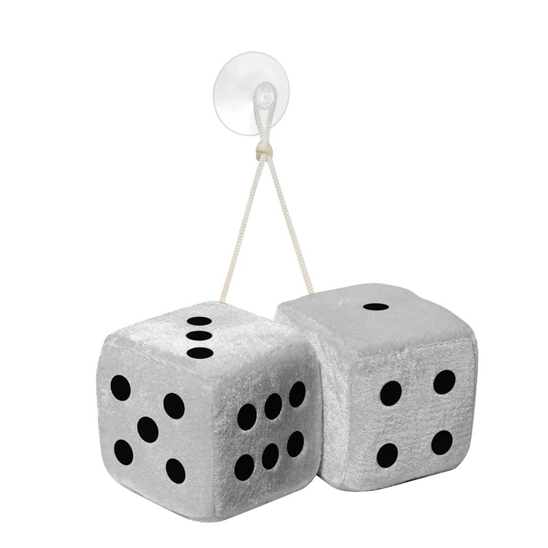 Simoni Racing Microfibre Big Dices 10x10cm - Wit - Set à 2 stuks