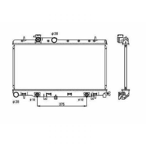 Radiator SUBARU IMPREZA 99-04 340x686 2.5I Ltr.BENZINE