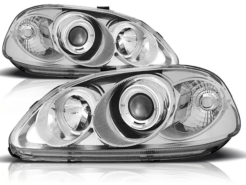 Koplampen Honda Civic 96-99 Angel Eyes Chroom