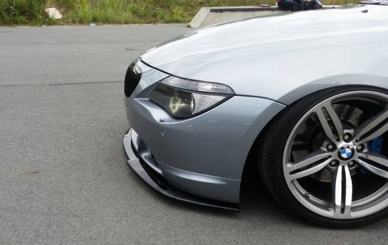 Voorspoiler BMW 6 E63 / E64 (PREFACE MODEL) V.2 Glanzend Zwart