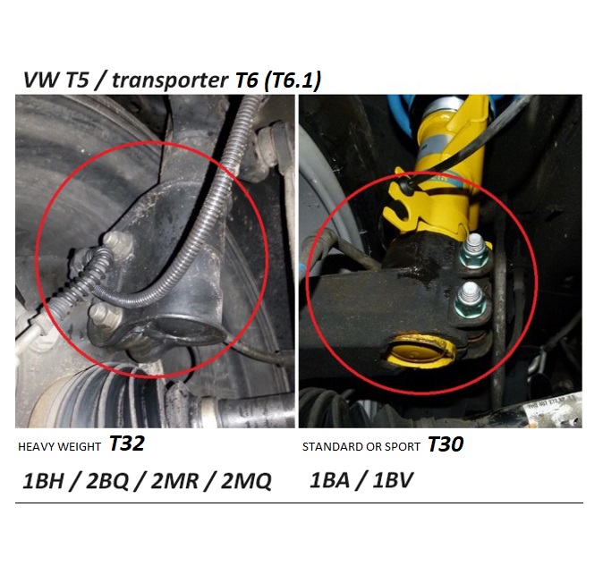 Schroefset Koni VW Transporter T5 & T6 Rood T30 Extra Diep