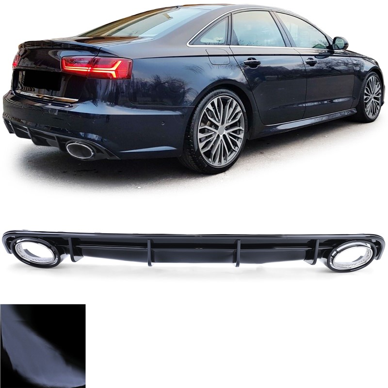 Achterbumper diffusor Audi A6 4G 2015-2018 RS6 Design Limousine / Avant