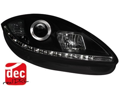 Koplampen Seat Leon / Altea / Toledo 05-09 Devil Eyes real DRL LED