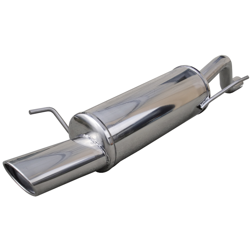 100% RVS Sportuitlaat  Fiat Grande Punto 1.4 T-Jet (120pk) 2006- 120x80mm