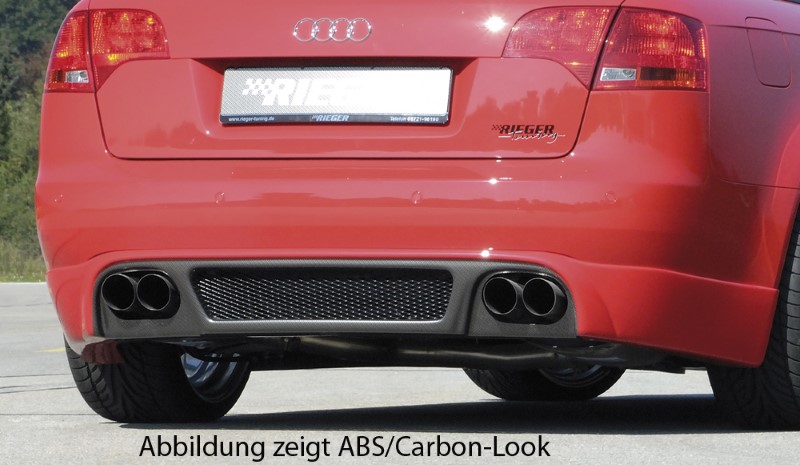 Achterbumper Diffusor duplex Audi A4 8E B7 11.04- Rieger