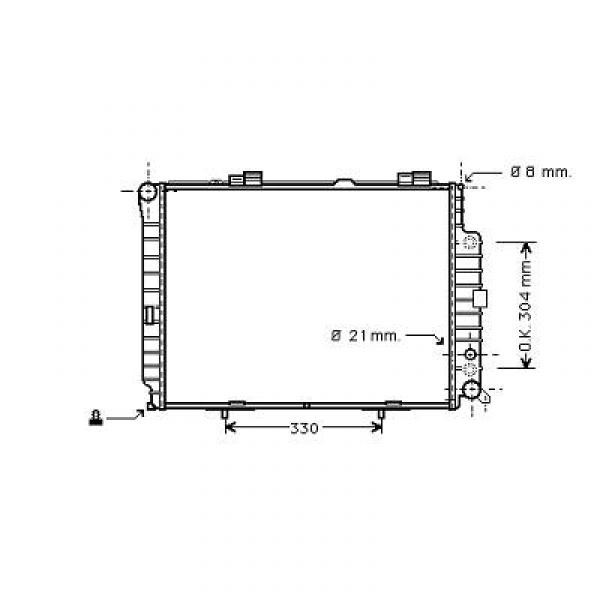 Radiator W220 98-05 645x462x24 S320 +/-AC