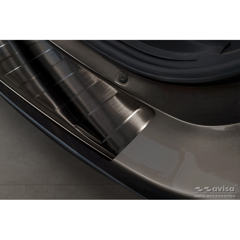 Zwart RVS Achterbumperprotector  Renault Grand Scenic 2009-2013 & FL 2013-2016 'Ribs'