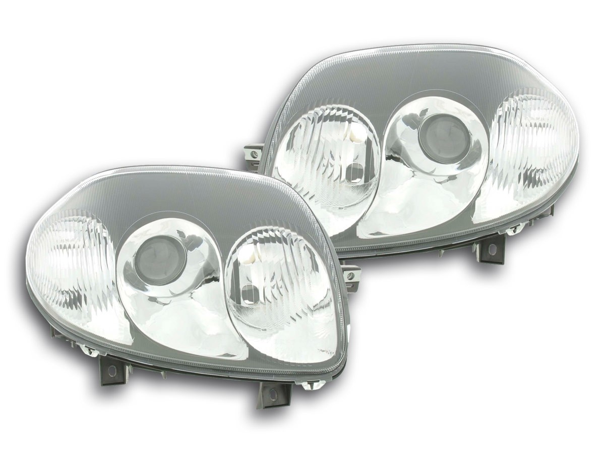 Koplampen Renault Clio B zwart