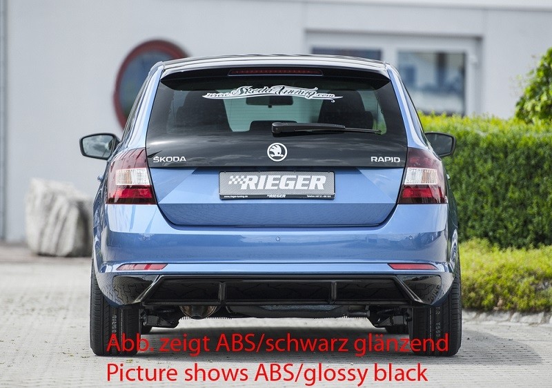 Achterbumper Diffusor Carbon-look Skoda Rapid Spaceback NH