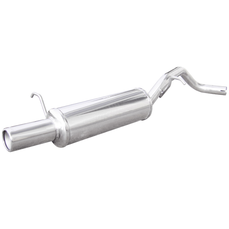 100% RVS Sportuitlaat  Volkswagen Polo (9N2) 1.4 TDI Sportline 80pk 2005-2008 1x80mm