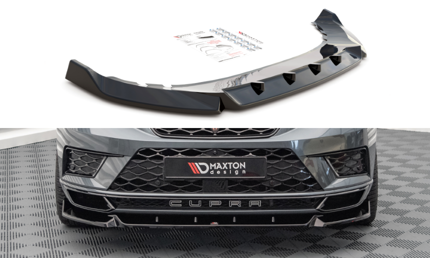 Voorspoiler Cupra Ateca Maxton Design glans zwart V.1