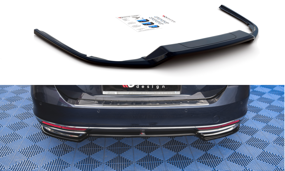 Diffuser V.1 VW Passat B8 Glans Zwart