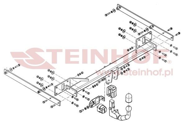 Trekhaak Mercedes W 212 4D E-Class (excl. AMG) 03/2009-....
